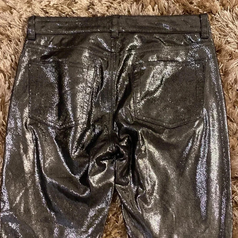 Ralph Lauren black label metallic black pants size 2 - Picture 8 of 12